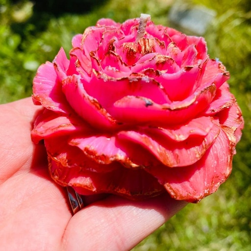 Peony Scented Flower Decorative Candles ( 4 PC ) , Rose Scented, Self Love Pink Gift, Home Décor, Blooming Candles