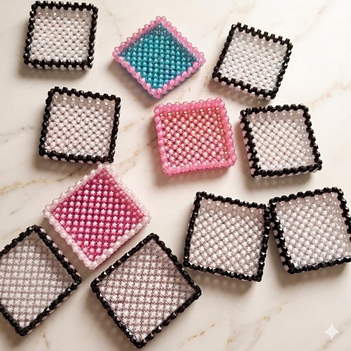 handcrafted beaded coasters