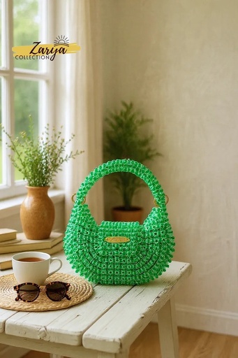 Green Basket Shape Bag