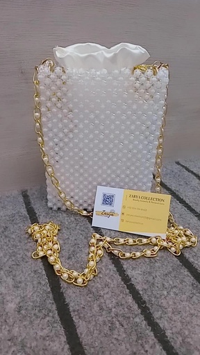 Pristine Pearl Drawstring Crossbody