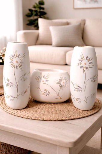 Handmade Ceramic Vase - off white