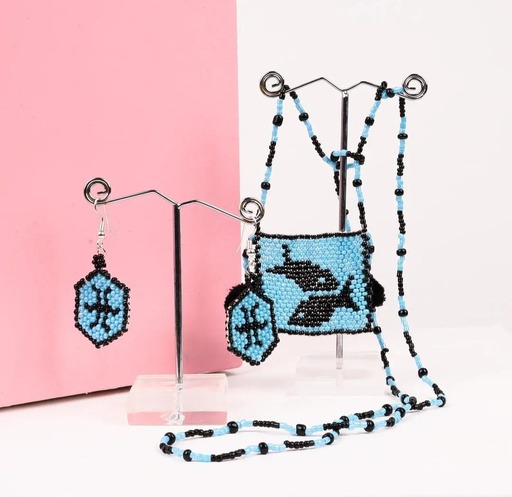 Pisces Beaded Necklace, Earring Set