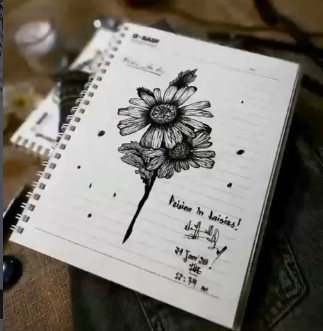 Hand sketched drawing