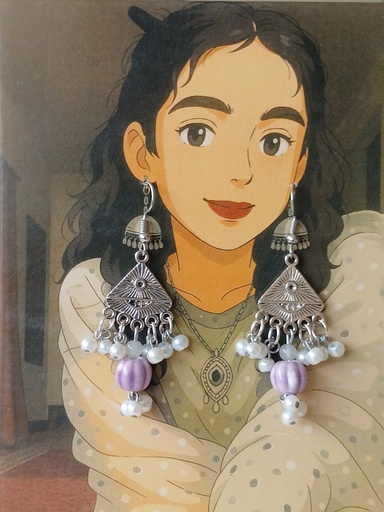 Ceramic beads earrings