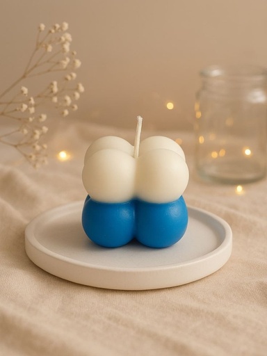 Two tone mini bubble candle