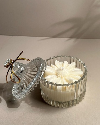 Crystal Daisy candle