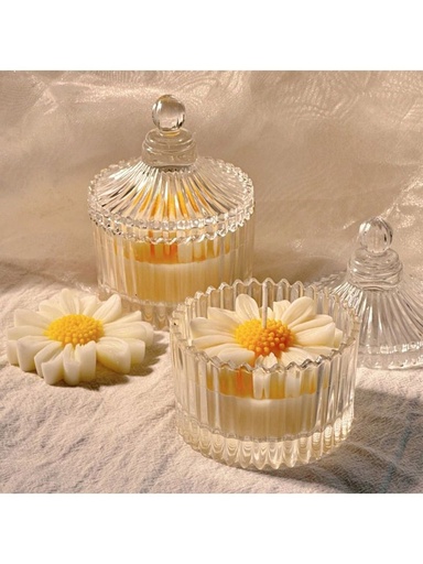 Crystal daisy candle
