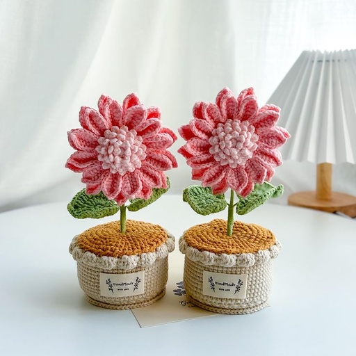 Crochet flower pot.