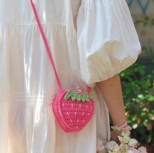 Strawberry Crochet Shoulder Bag