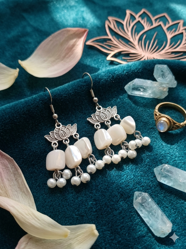 Lotus style earrings