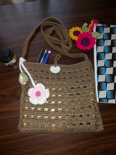Cross body crochet bag