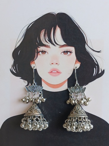 Lotus design earrings