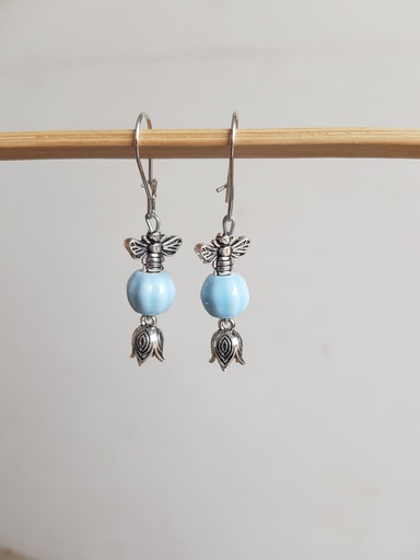 Bee design earrings
