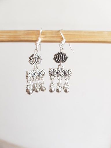 Lotus design earrings