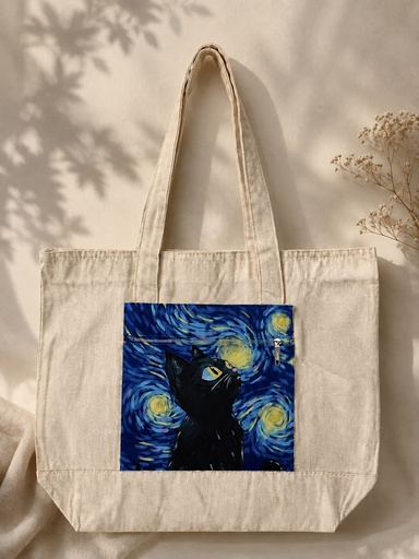 Hand painted tote bag