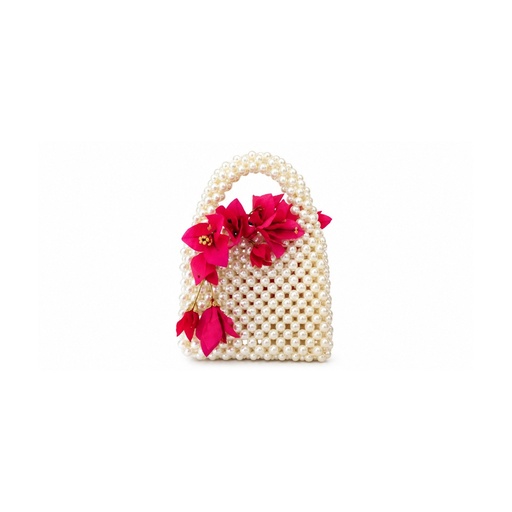 Handmade Pearl Beaded Bag – Small Handheld Clutch