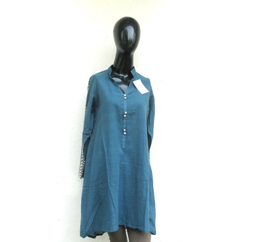 [PK0029-CW-PRT-000339] Blue short Kurti