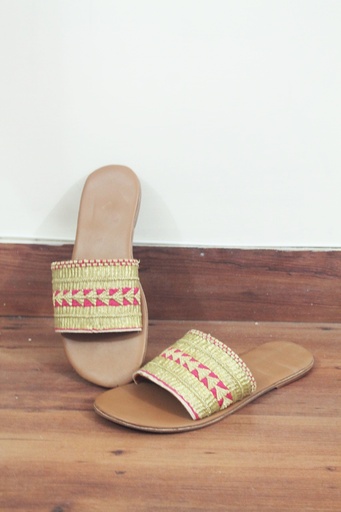 [PK0029-FW-CHP-000491] handmade afghan tilla work chappal