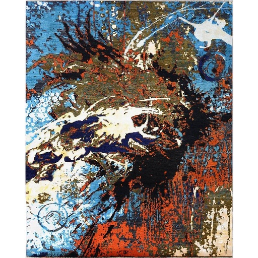 [PK0499-HM-RUG-004162] Modern Carpet -Wool&Silk- 8x10