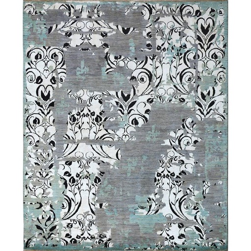 [PK0499-HM-RUG-004187] Modern Carpet -Wool&Silk- 8x10