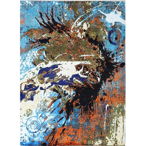 [PK0499-HM-RUG-004197] Modern Carpet -Wool&Silk- 8x10