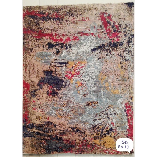 [PK0499-HM-RUG-004211] Modern Carpet -Wool&Silk- 8x10
