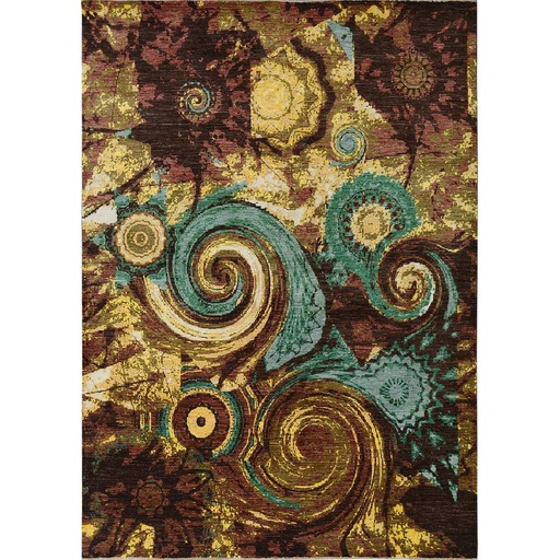 [PK0499-HM-RUG-004236] Modern Carpet -Wool&Silk- 9x12