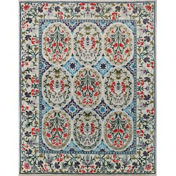 [PK0499-HM-RUG-004260] Suzani Carpet -Wool&amp;Silk- 9x12