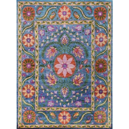 [PK0499-HM-RUG-004261] Suzani Carpet -Wool&amp;Silk- 8x10