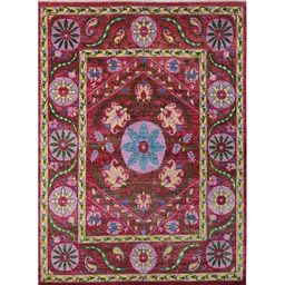 [PK0499-HM-RUG-004264] Suzani Carpet -Wool&amp;Silk- 8x10
