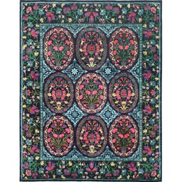 [PK0499-HM-RUG-004266] Suzani Carpet -Wool&amp;Silk- 8x10 ft