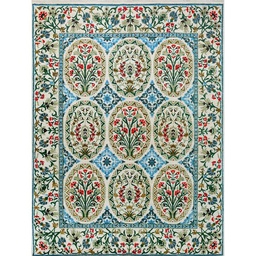 [PK0499-HM-RUG-004269] Suzani Carpet -Wool&amp;Silk- 8x10