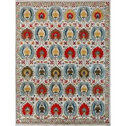 [PK0499-HM-RUG-004271] Suzani Carpet -Wool&amp;Silk- 8x10