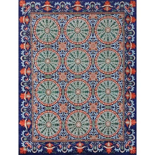 [PK0499-HM-RUG-004277] Suzani Carpet -Wool&Silk- 8x10