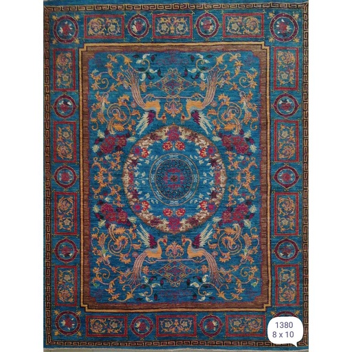 [PK0499-HM-RUG-004294] Suzani Carpet -Wool&Silk- 8x10