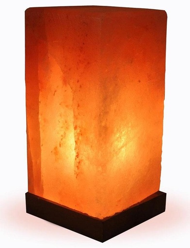 [PK1850-HM-LMP-006733] Khewra Cuboid Salt Lamp - Red And Brown