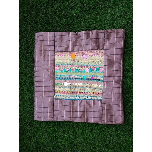 [PK1986-HM-CUS-006978] Purple Silk Cushion Covers With Weaving