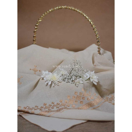 [PK0888-CW-SCF-007033] Hand embroidered dupatta