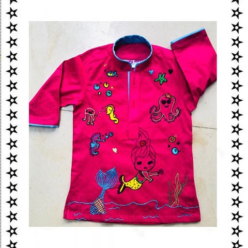 [PK2239-CK-KUR-007261] Baby Kurta - mermaids