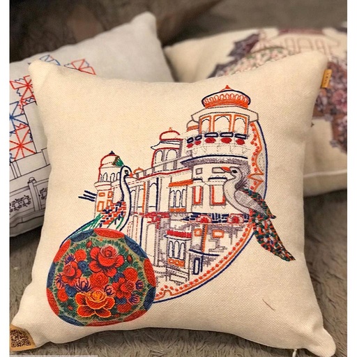 [PK2247-HM-CUS-007320] Hand Embroidered Cushion cover