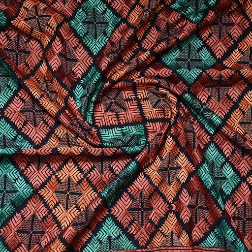 [PK0888-CW-SCF-007578] Embroidered Phulkari Shawl