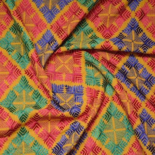 [PK0888-CW-SCF-007579] Embroidered Phulkari Shawl