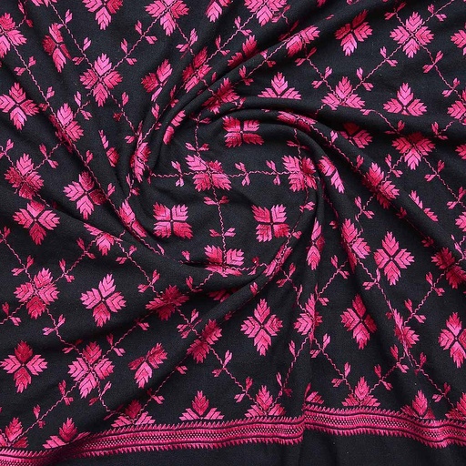 [PK0888-GN-GEN-007586] Embroidered Phulkari Shawl