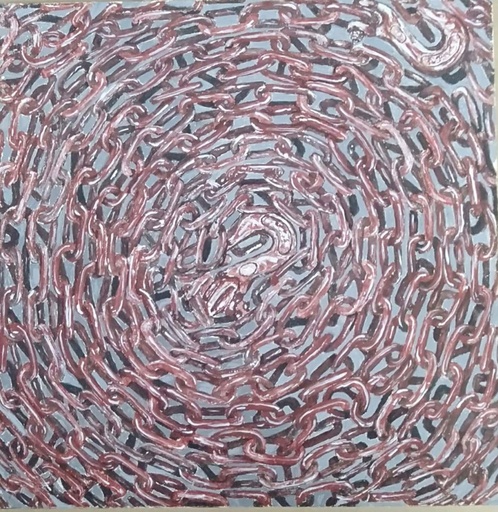 [PK2453-AR-WAT-008364] Man: A chained creature of his Nafs | Painting