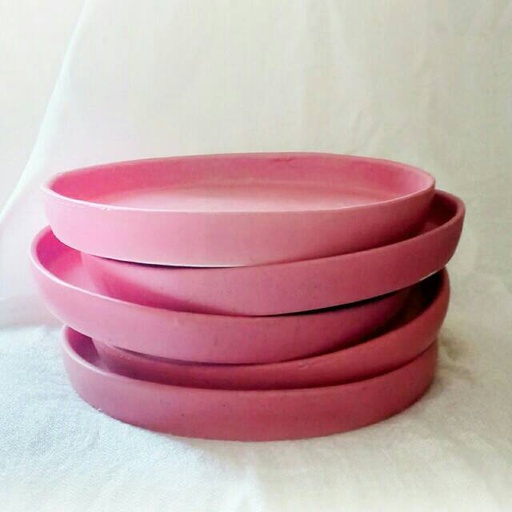 [PK0441-CF-POT-008631] Coral Pink Platters