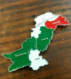 [PK0130-HM-WLH-008866] Pakistan Map | Metallic Fridge Magnet